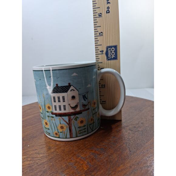 Vintage Warren Kimble Sakura Birdhouse Coffee / Tea Mug Cup - Picture 8 of 8
